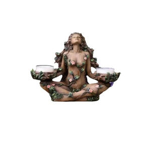 Bougeoir à bougie chauffe-plat en résine peint à la main Gardien <span class=keywords><strong>de</strong></span> la forêt pour décor <span class=keywords><strong>de</strong></span> la nature Autre bougie - Product Image 6