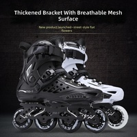 Patins à roulettes pour adultes pour patinoire et roller derby sur piste plate - Coque PP/PU, roues en rangée simple