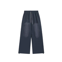 Nouveautés 2025 – Pantalon de survêtement épais style hip-hop à jambe large, effet vieilli, inspiré du sirop contre la toux