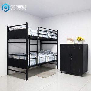 Assemblage facile à clipser Cadre <span class=keywords><strong>de</strong></span> <span class=keywords><strong>lit</strong></span> <span class=keywords><strong>de</strong></span> chambre à coucher pour dortoir Collection <span class=keywords><strong>de</strong></span> meubles <span class=keywords><strong>Lit</strong></span> <span class=keywords><strong>superposé</strong></span> en acier convertible en triple métal pour <span class=keywords><strong>lit</strong></span> <span class=keywords><strong>de</strong></span> camping - Product Image 1