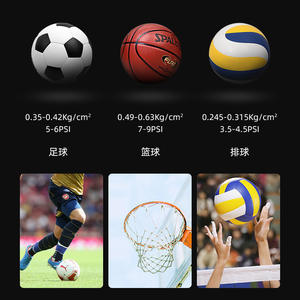 Pompe à air numérique Spaid 80-130Psi, pompe à vélo portable haute pression avec adaptateur de buse pour football, basketball, volley-ball - Product Image 1