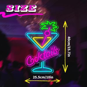 Barre lumineuse LED néon personnalisable pour cocktails, à intensité variable, alimentée par USB, pour ambiance festive, décoration de magasin, éclairage d'entrée, 5V/12V - Product Image 4