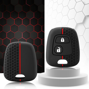Cover chiave a 2 pulsanti in Silicone per Peugeot 106 107 206 307 207 per Citroen <span class=keywords><strong>C1</strong></span> C2 C3 C4 XSARA PICASSO per Toyota <span class=keywords><strong>AYGO</strong></span>-ricambi Auto Pro - Product Image 2