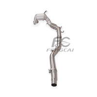 Downpipe Knalpot OEM High Flow dengan Sambungan Fleksibel untuk Audi S3 8V 2.0T 2019-2024 SS304 Kompatibel OPF Peningkatan Performa Mobil