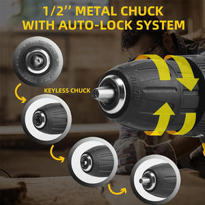 Perceuse électrique rechargeable 21V Ensemble de tournevis sans fil Petite perceuse à main en acier inoxydable Lithium <span class=keywords><strong>Pro</strong></span> - Product Image 5