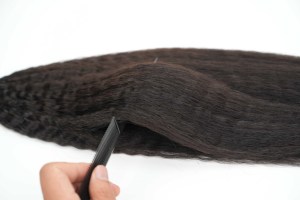 Extensiones de Cabello Remy Brasileño Liso Kinky Directo de Fábrica, Cabello Humano 100% Pre-Enlazado para Trenzas sin Nudos - Product Image 3