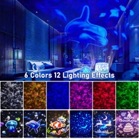 Lampe de nuit LED 3D mignonne pour enfant, projecteur d'étoiles océaniques, veilleuse LED, projection galactique de constellations, lumière nébuleuse rotative