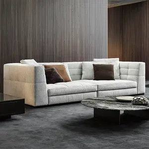 Ánh sáng sang trọng vải sofa hàng công nghệ vải đơn giản hiện đại căn hộ lớn kết hợp phòng khách thẳng sofa đặt divano