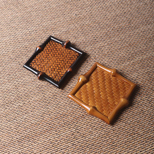 Bamboo Tea Tray Square Insulation Mat Traditional Chinese Style Tea Set Accessory - Product Image 1
