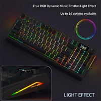 Teclado Mecánico YINDIAO Y95 de 98 Teclas, Tri-Modo, Intercambiable en Caliente, con Pantalla TFT RGB de 8000 mAh para Juegos y Oficina