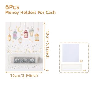 <strong>Eid</strong> Mubarak Money Envelopes Cash Gift <strong>Card</strong> Holders Ramadan Party Decor <strong>EID</strong> White Background Colorful Lantern Banknote <strong>Card</strong>-6pcs - Product Image 6