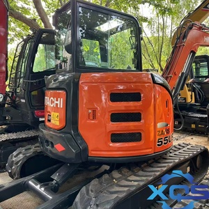 Mini-excavatrice Hitachi ZX55 d'occasion à faible nombre d'heures de fonctionnement |   Moteur Isuzu de 5,5 tonnes avec commande PLC |   Pompe de boîte de vitesses |   Roulement inclus |   Modèle 2024 | - Product Image 1