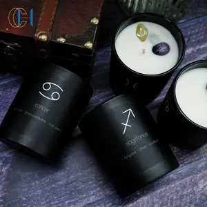 Manufacturer Custom Luxury Charming Birthday Party Anniversary Zodiac Cancer Crystal Candles Jar