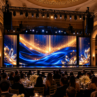 Écran LED de location intérieur ultra-mince P3.91, taux de rafraîchissement élevé 3840Hz, IP65, luminosité 1000cd, mur vidéo pour hôtel, scène de mariage