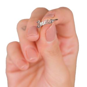 Ensemble de bagues personnalisées en acier inoxydable avec lettres anglaises, bijoux tendance pour hommes et femmes - Product Image 5