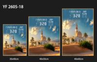 Horloge de prière musulmane avec décoration Ramadan Kareem, commande par application intelligente, synchronisation automatique de l'heure, design personnalisé, horloge numérique LED