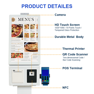 Kiosque de paiement en libre-service personnalisable OEM 21,5 23,8 27 pouces pour l'expérience client avec interface utilisateur de marque pour restaurants et cafés CE ISO - Product Image 5