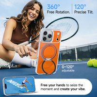 Étui de téléphone magnétique fin et lisse 360 °   Coque de protection antichoc avec support rotatif pour iPhone 18 17Air 17 16 15 Plus Pro Max