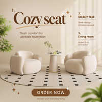 Canapé individuel décontracté de style nordique en tissu personnalisable pour bureaux de vente, clubs, halls d'hôtel, cafés - Canapé de négociation