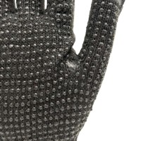 Gants de travail en PVC noir à pois, coton 10 gauge, résistants à l'usure pour l'emballage