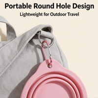 Bol pliable pour animaux de compagnie en silicone de qualité alimentaire, bol à eau portable pour chien pour les voyages en plein air, bol à eau pliable pour animaux de compagnie