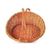 Panier de rangement multifonctionnel en osier rouge écologique fait main avec poignée, style rustique, par JY Petals