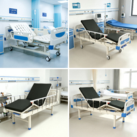 Lit médical ergonomique avec réglage séparé du dossier et des pieds pour les soins médicaux à domicile
