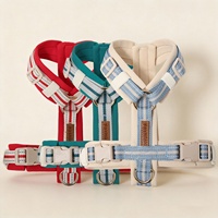 Harnais et laisse de luxe transfrontaliers en nylon pour chiens de type Corgi, Border Collie, Golden Retriever – Laisse de vélo pour chien
