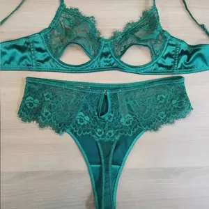 High Quality Womens <b>Sexy</b> Underwear Bikini Hollow Lace Panties and <b>Bra</b> <b>Set</b> Wholesale <b>Bra</b> and Panty <b>Set</b> for Women - Product Image 6