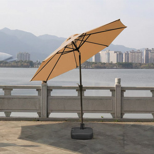 <span class=keywords><strong>Parasol</strong></span> de patio extérieur avec mât central, manivelle, imperméable, protection UV, pour la plage et le camping, auvent portable - Product Image 4