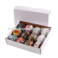 Balle de baseball professionnelle 9 ''en cuir de vache 15%-30% remplissage en laine Double noyau de liège rembourré Logo personnalisé balle de baseball officielle