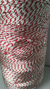 クリスマス小包の包装および包装のための赤 & 白の10mレーヨンひも - Product Image 5