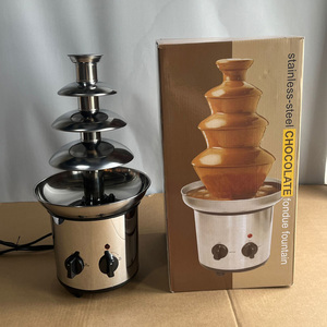 Fontaine <span class=keywords><strong>à</strong></span> chocolat électrique <span class=keywords><strong>à</strong></span> 4 niveaux en acier inoxydable pour usage commercial et domestique, type cascade - Product Image 5