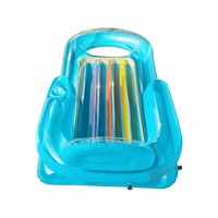 Populaire Matelas de piscine gonflable en PVC pour bronzage, flottant, 4-en-1, couleur et taille personnalisables, design moderne, radeau flottant pour piscine, lit de bronzage