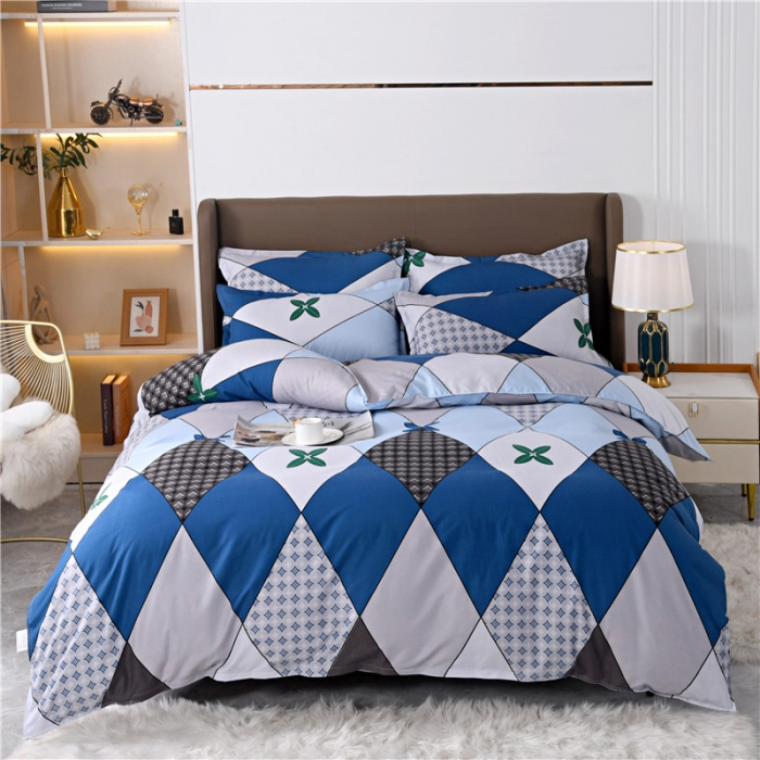 Комплект постельного белья Queen Size 4 шт., современное одеяло с принтом, простыни по низкой цене