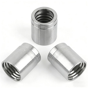 Raccord de tuyauterie hydraulique en acier inoxydable, connecteur fileté, manchon de sertissage pour joint de tuyau d'huile - Product Image 1