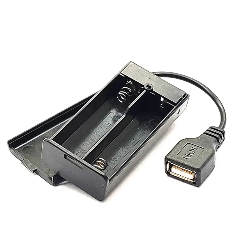 2/3/4/6/8 fentes AA support de batterie AA boîtier de batterie AA avec couvercle avec interrupteur avec Port d'alimentation USB DIY
