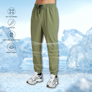 กางเกงวอร์มเล่นกีฬาสำหรับผู้ชายกางเกงวิ่งผ้าใยสังเคราะห์แบบรัดเอวปานกลางแบบยืดได้ - Product Image 2