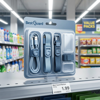 Plateau en plastique transparent personnalisé pour câble de données élastique, organisateur de fils, accessoires numériques mobiles