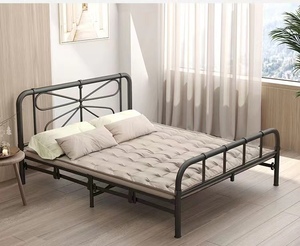 <span class=keywords><strong>Lit</strong></span> pliant temporaire blanc en <span class=keywords><strong>fer</strong></span> forgé pour la pause déjeuner, idéal pour hôtels, écoles, appartements – Tailles réglables de 80 cm à 1,5 mètre - Product Image 5