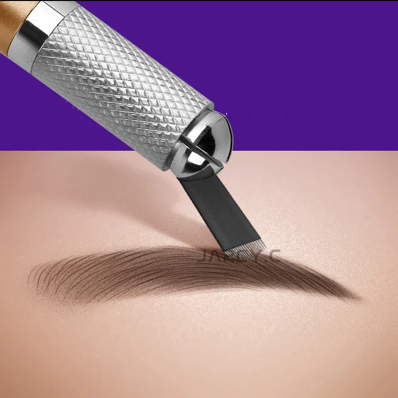 0.15mm Laminas Nano Tebori Blades Microblading Black Permanent Makeup Eyebrow Lip Tattoo Needle For Microblade 3D Embroidery Pen