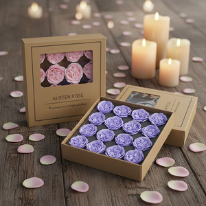 AM-SPHA07 Ammy 8CM Fleur <span class=keywords><strong>de</strong></span> Savon Grande Tête <span class=keywords><strong>de</strong></span> Rose Austin, Rose <span class=keywords><strong>de</strong></span> Savon, Matière Première pour Bouquet <span class=keywords><strong>de</strong></span> Fleurs pour la Saint-Valentin et Mariages - Product Image 2