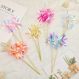Colorful Cake Toppers Round Birthday Decorations Handmade Ins Style Venue Setup Props - Product Image 1