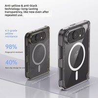 Coque de téléphone magnétique transparente en PC pour iPhone Duo, protection intégrale de la charnière, transmission lumineuse de 98 %, antichoc, couverture transparente