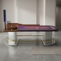 Tables de jeu de casino de luxe en bois, de haute qualité, modernes et personnalisées, pour la roulette et le poker, en métal, de divers types, pour le divertissement.