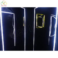 Nouvelle Arène de Laser Tag Gonflable Leap & Labyrinthe Hanté 10m x 10m x 2.3m en Matière Oxford/PVC Mobile pour Fêtes