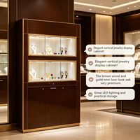 Kommerzieller Schmuck-Präsentationsstand mit Glasvitrine, LED-Beleuchtung, Anpassbaren Farben & Robustem Design
