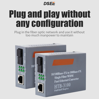 10/100M Tek Modlu Tek Fiber Netlink Fiber Optik Medya Dönüştürücü HTB3100AB FTTH 1310nm/1550nm 25km