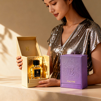 Boîte à parfum en carton écologique de luxe en matériaux recyclés - Emballage cosmétique en papier texturé avec gaufrage et fermeture magnétique