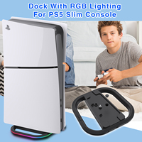 Honcam 7 Modi RGB Light PS5 Slim Vertikaler Ständer für Sony Playstation 5 Console PS5 Slim